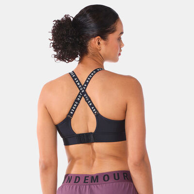 Under Armour Women's Infinity Mid Covered Medium-Support Training Sports Bra Black