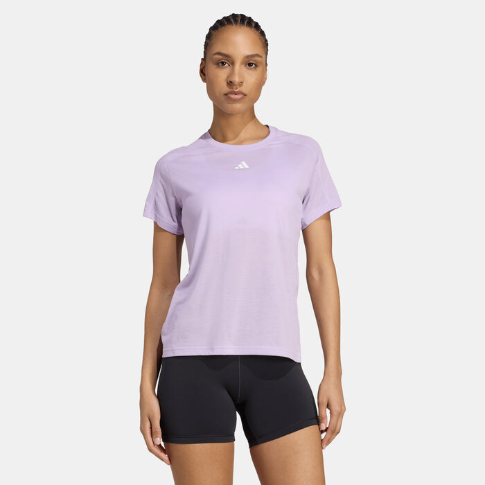 adidas Women's TR-ES Training T-Shirt Purple adidas Women's TR-ES Training T-Shirt Purple image number 0