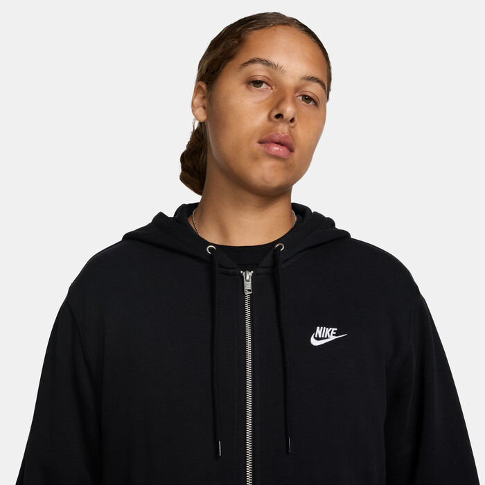 Nike Men's Club French Terry Full-Zip Hoodie Black Nike Men's Club French Terry Full-Zip Hoodie Black image number 3