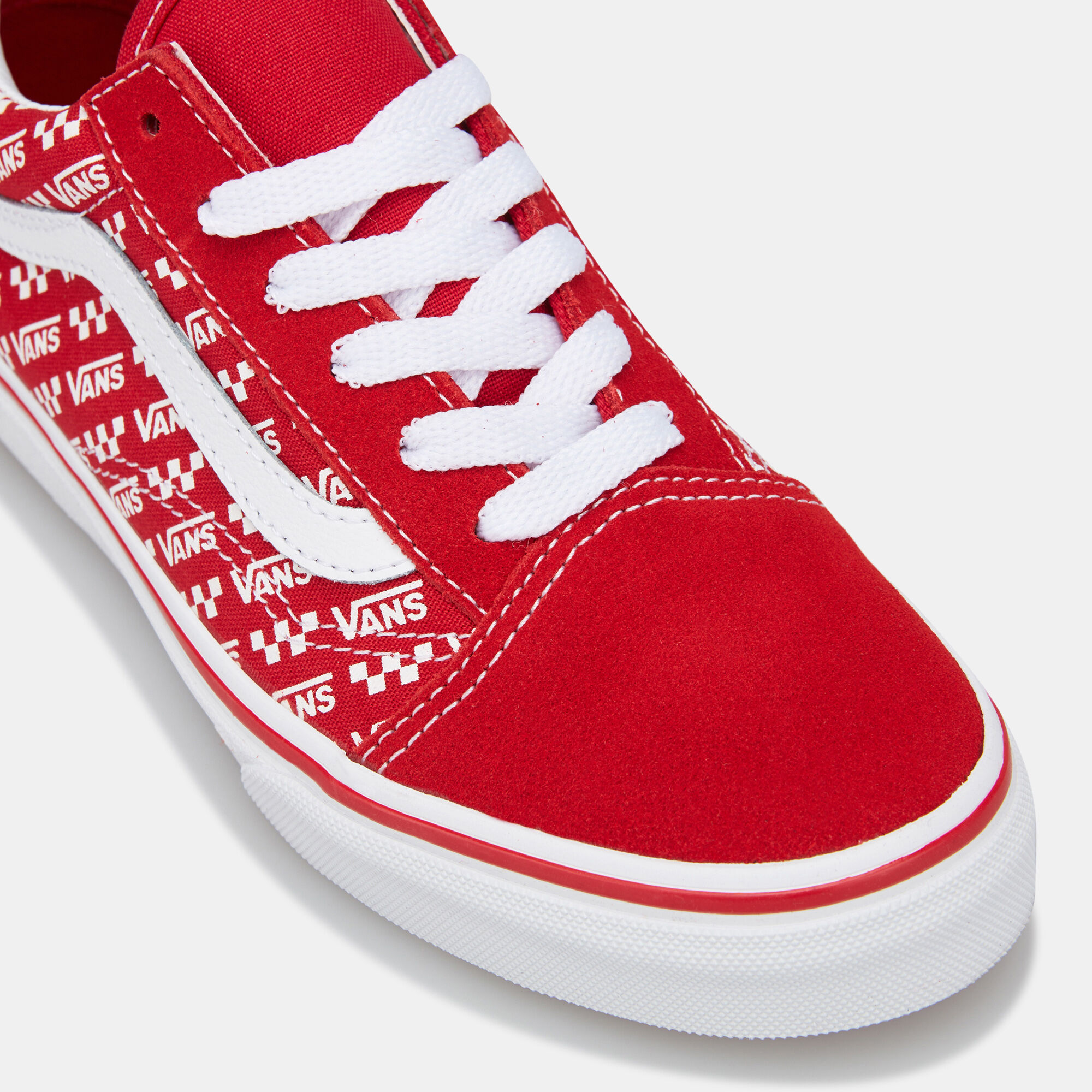 Vans low tops kids red outlet