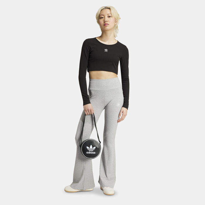 adidas Originals Women's Essentials Ribbed Crop Top Black adidas Originals Women's Essentials Ribbed Crop Top Black image number 2