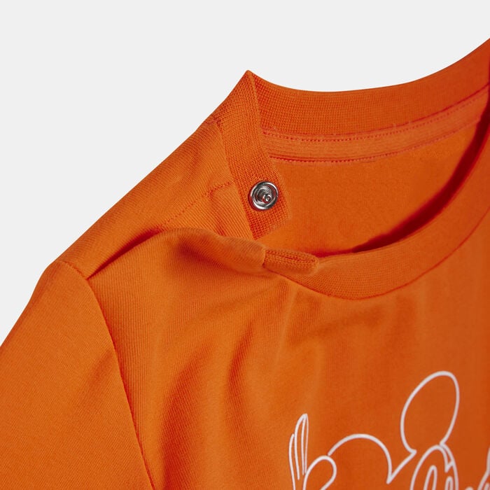 adidas Kids' Disney Mickey Mouse T-Shirt And Shorts Set Orange adidas Kids' Disney Mickey Mouse T-Shirt And Shorts Set Orange image number 2