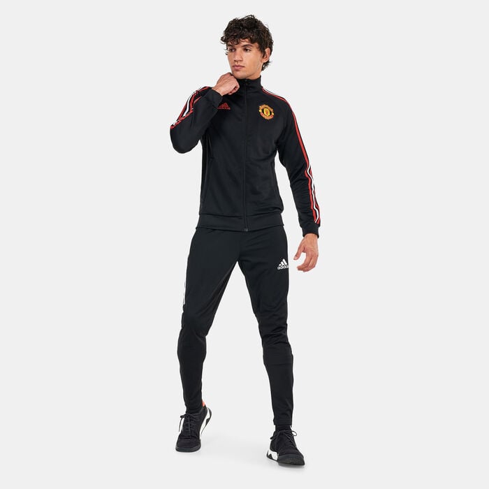 adidas Men's Manchester United 3-Stripes Track Jacket Black adidas Men's Manchester United 3-Stripes Track Jacket Black image number 2
