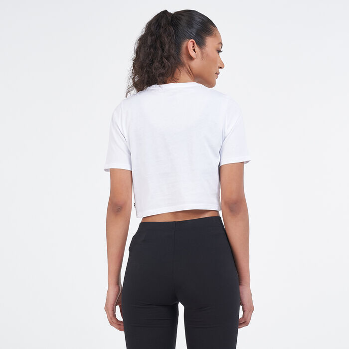 Vans Women's Flying V Cropped T-Shirt White image number 1