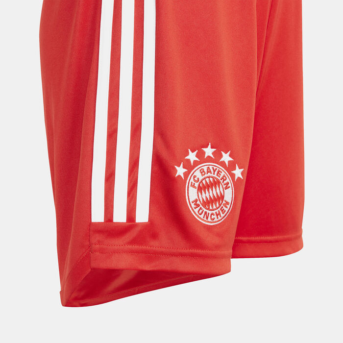 adidas Kids' FC Bayern Munich Home Shorts - 2023/24 Red adidas Kids' FC Bayern Munich Home Shorts - 2023/24 Red image number 2