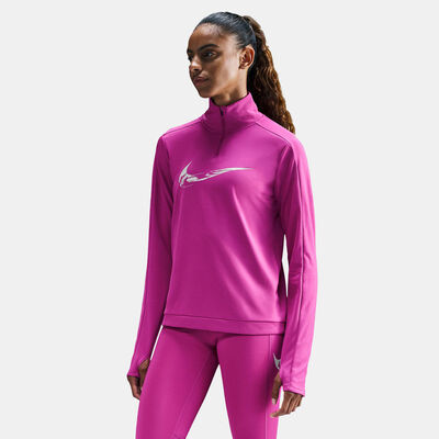 Nike Women's Dri-FIT 1/4-Zip Mid Layer Running Top Pink