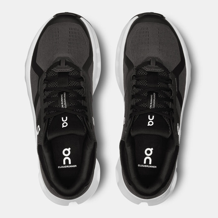 On Women's Cloudrunner 2 Wide Running Shoes Black image number 4
