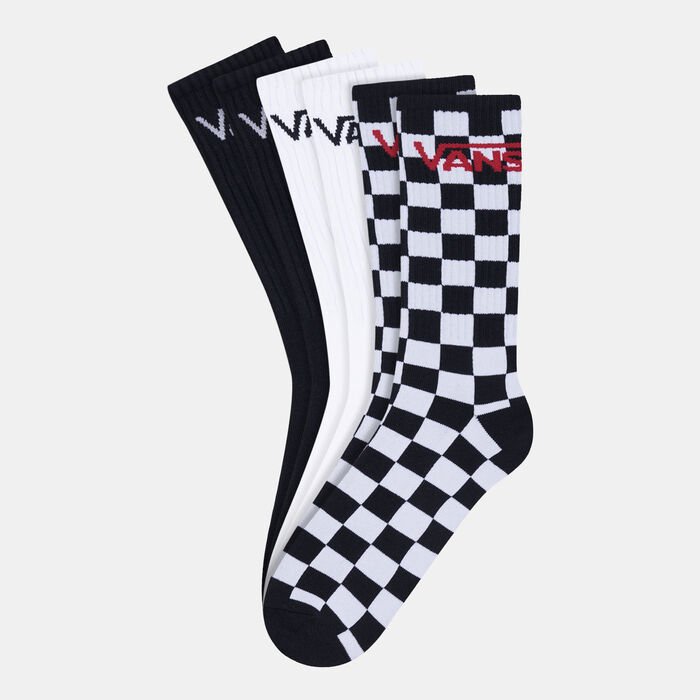 Vans Kids' Classic Crew Socks (3 Pack) Black Vans Kids' Classic Crew Socks (3 Pack) Black image number 0