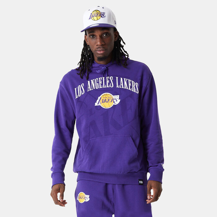 New Era Men's Los Angeles Lakers NBA Logo Pullover Hoodie Purple New Era Men's Los Angeles Lakers NBA Logo Pullover Hoodie Purple image number 0