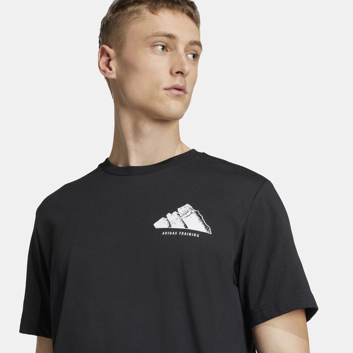 adidas Men's CLIMACOOL Vintage Training Graphic T-Shirt Black adidas Men's CLIMACOOL Vintage Training Graphic T-Shirt Black image number 3