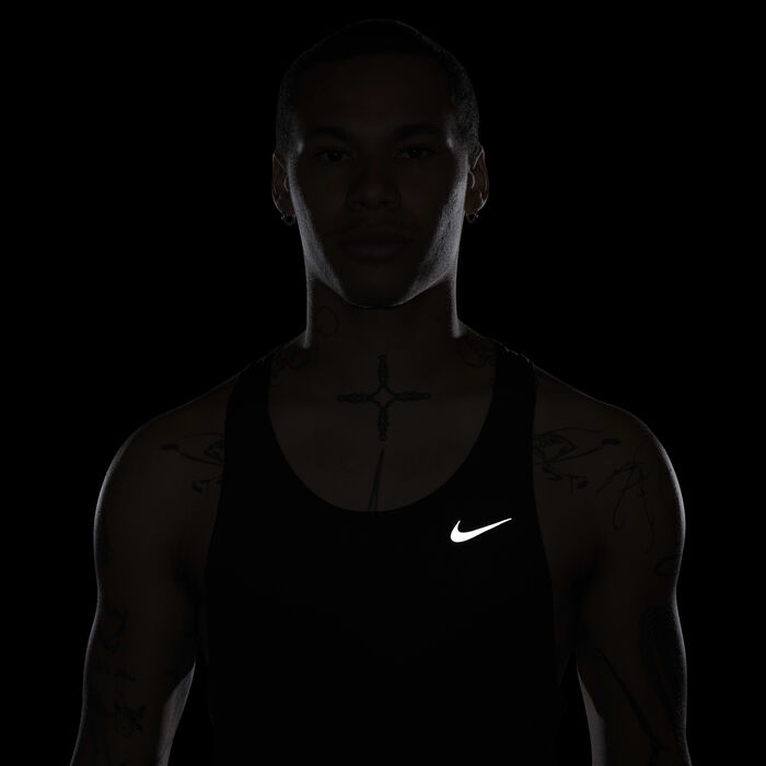 Nike Men's Fast Dri-FIT Running Vest Black Nike Men's Fast Dri-FIT Running Vest Black image number 6
