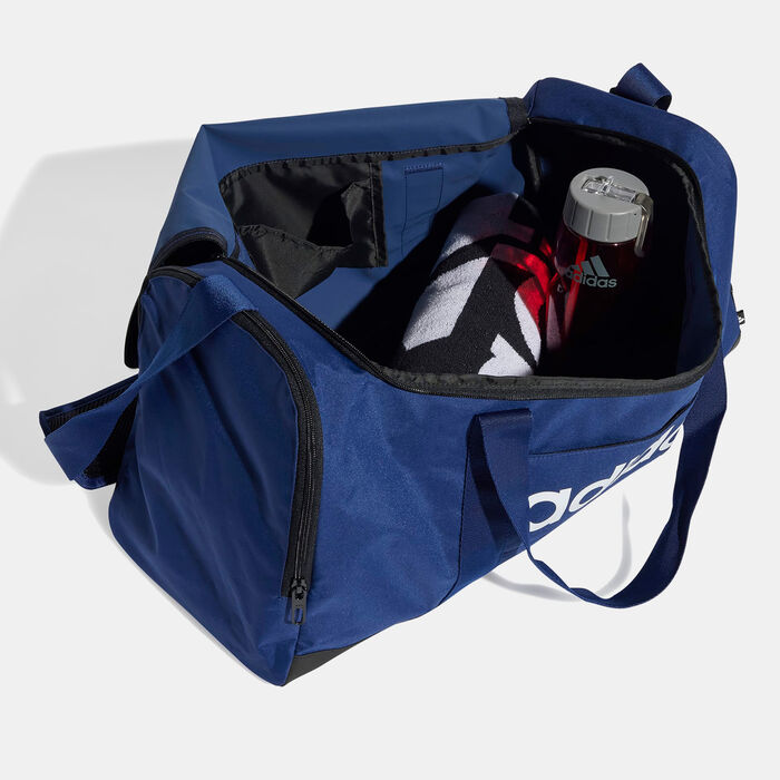 adidas Men's Linear Duffel Bag Blue adidas Men's Linear Duffel Bag Blue image number 3