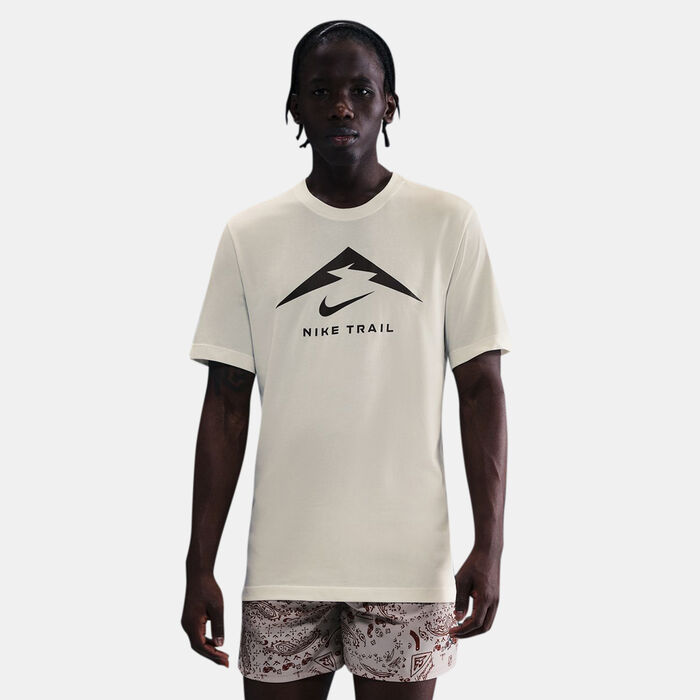 Nike Men's Dri-FIT Trail Running T-Shirt Ivory image number 0