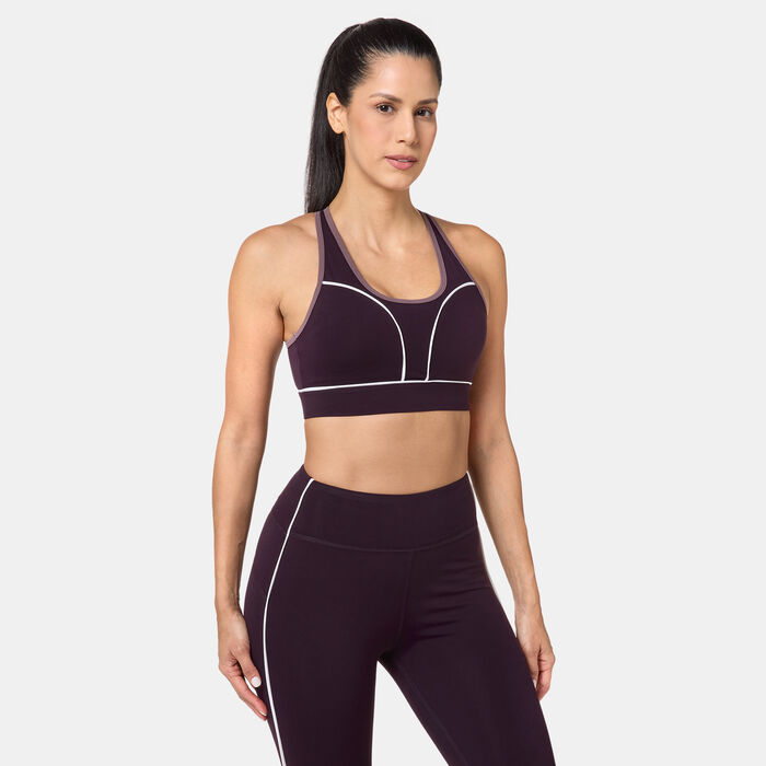 Sun and Sand Sports Women's Piping Sports Bra Purple image number 0