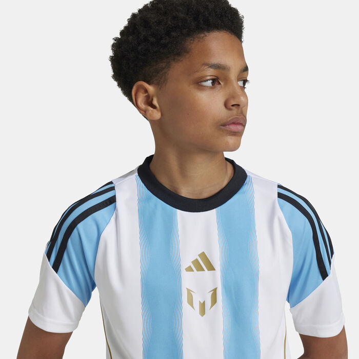 adidas Kids' Messi Training Football Top White image number 4