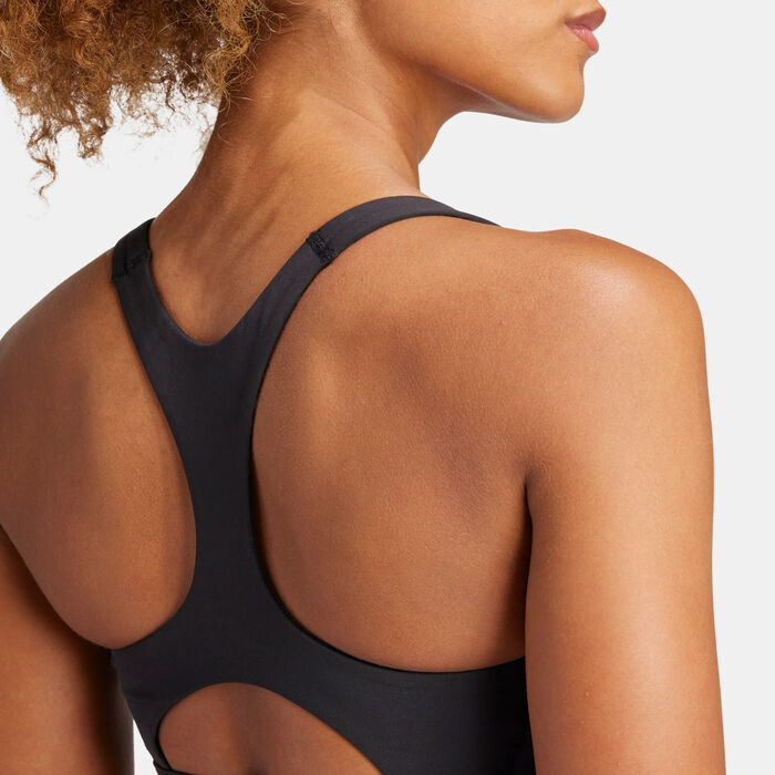 adidas Women's Adizero Essentials Run Medium-Support Sports Bra Black image number 3