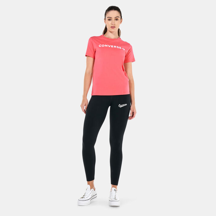 Converse Women's Wordmark T-Shirt Red image number 2