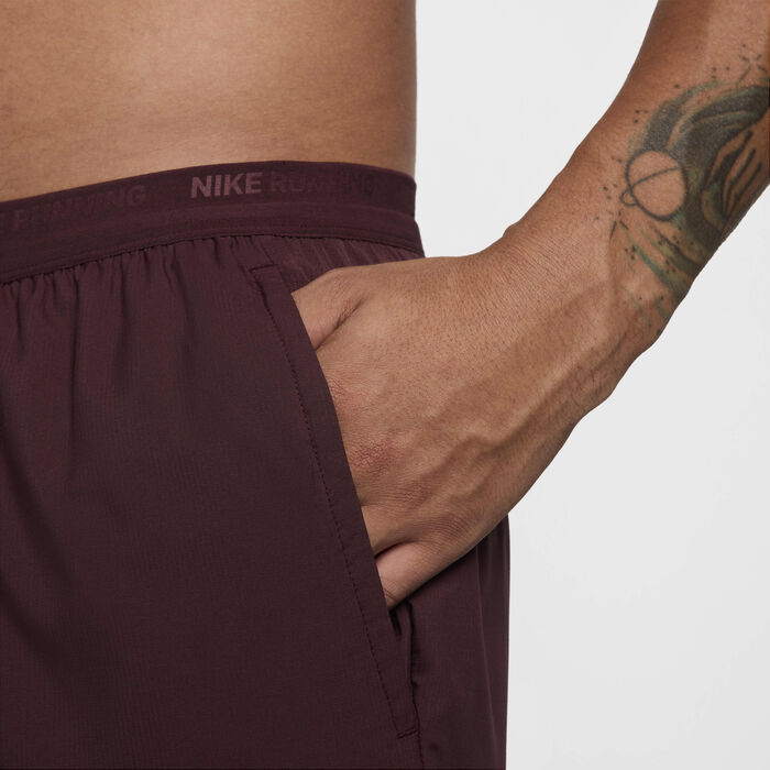 Nike Men's Stride Dri-FIT Running Shorts Maroon image number 4