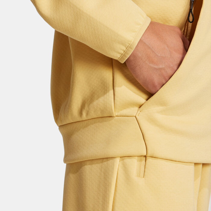 adidas Men's Z.N.E. Full-Zip Hoodie yellow image number 3