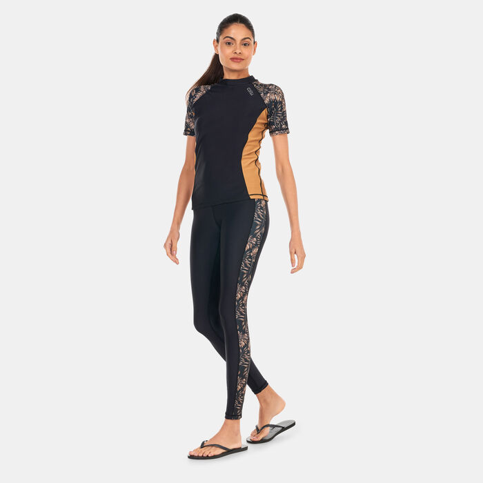 COEGA Women's Full Length Swim Leggings Black COEGA Women's Full Length Swim Leggings Black image number 2