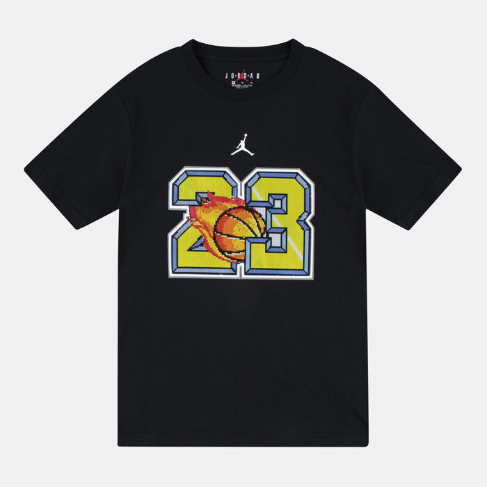 Jordan Kids' Air 23 Flame T-Shirt Black Jordan Kids' Air 23 Flame T-Shirt Black image number 0