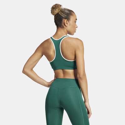 adidas Women's Powerimpact Medium-Support Heritage Training Sports Bra Green