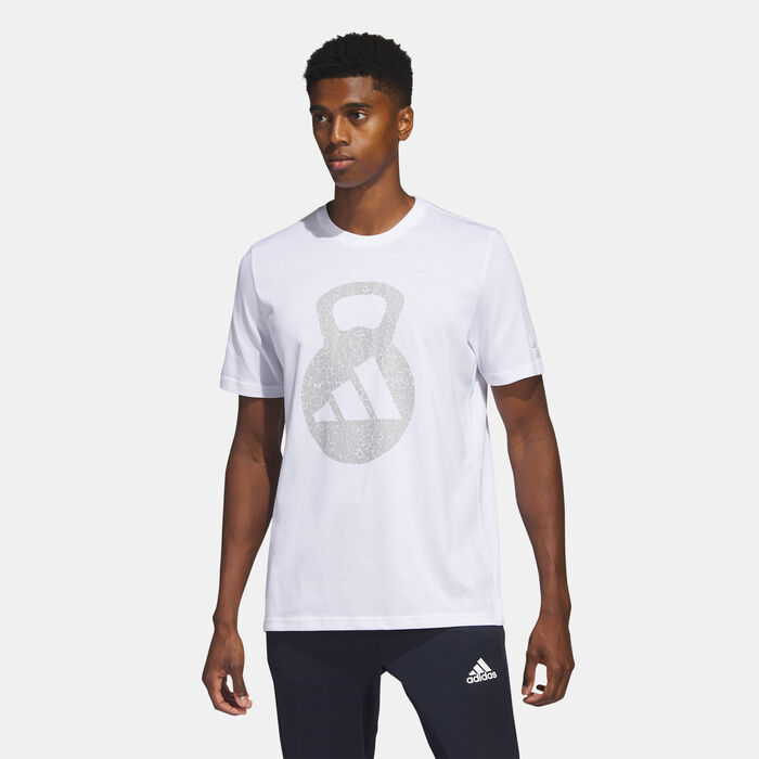 adidas Men's AEROREADY Training Logo Graphic T-Shirt White adidas Men's AEROREADY Training Logo Graphic T-Shirt White image number 0