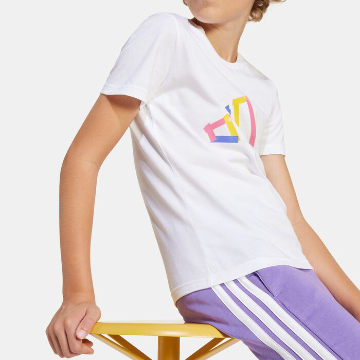 adidas Kids' Tech Logo Graphic T-Shirt White adidas Kids' Tech Logo Graphic T-Shirt White image number 4