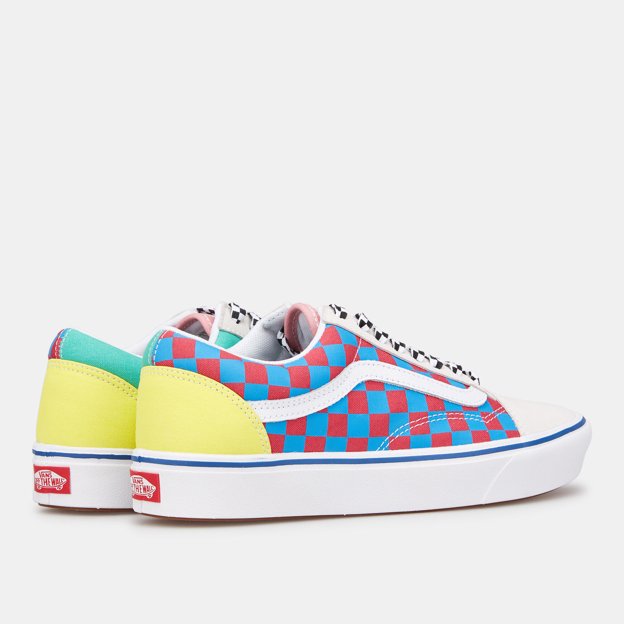 Youth vans old skool chex skate shoe multi shop