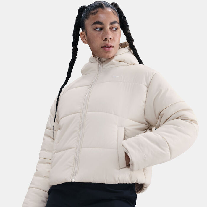 Nike Women's Sportswear Therma-FIT Hooded Jacket White Nike Women's Sportswear Therma-FIT Hooded Jacket White image number 3