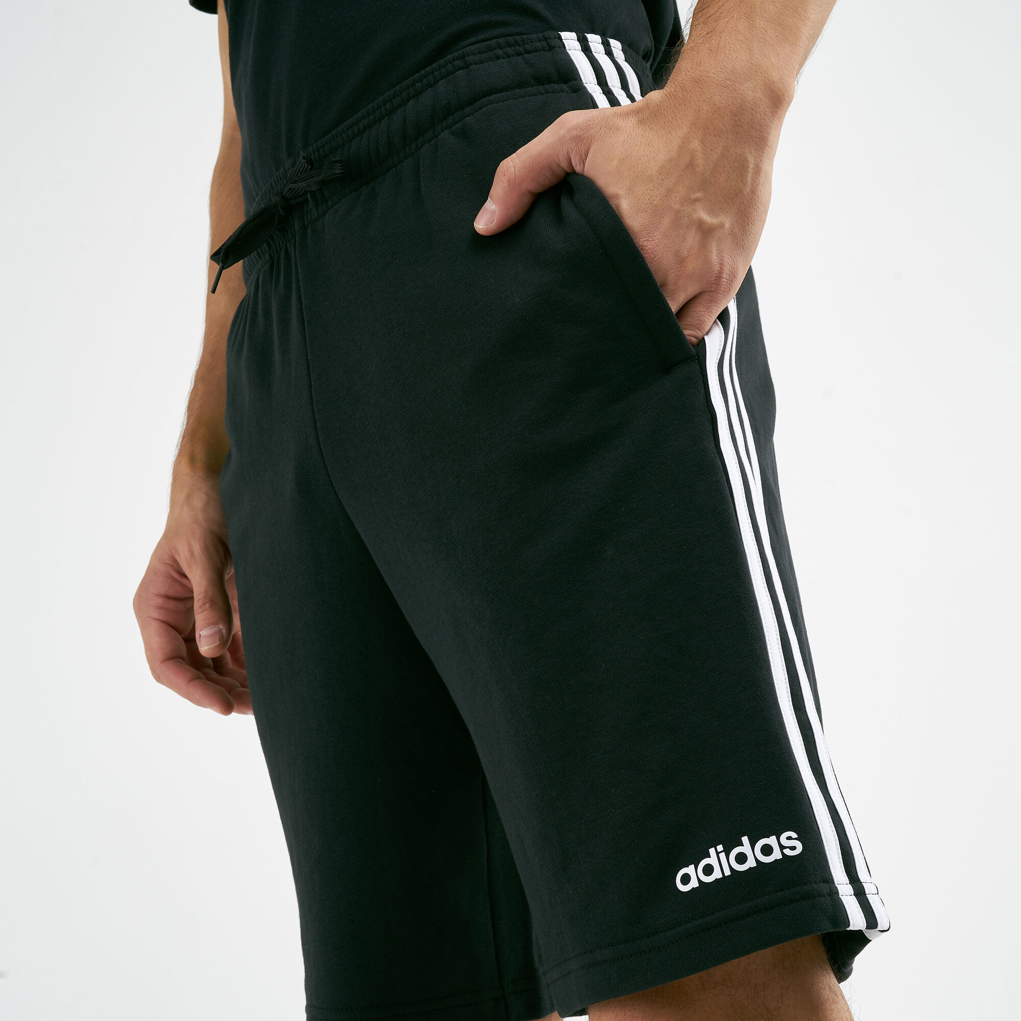 Adidas 3 stripes french terry shorts top