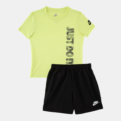 Nike Kids' Sportswear T-Shirt and Shorts Set Black Nike Kids' Sportswear T-Shirt and Shorts Set Black