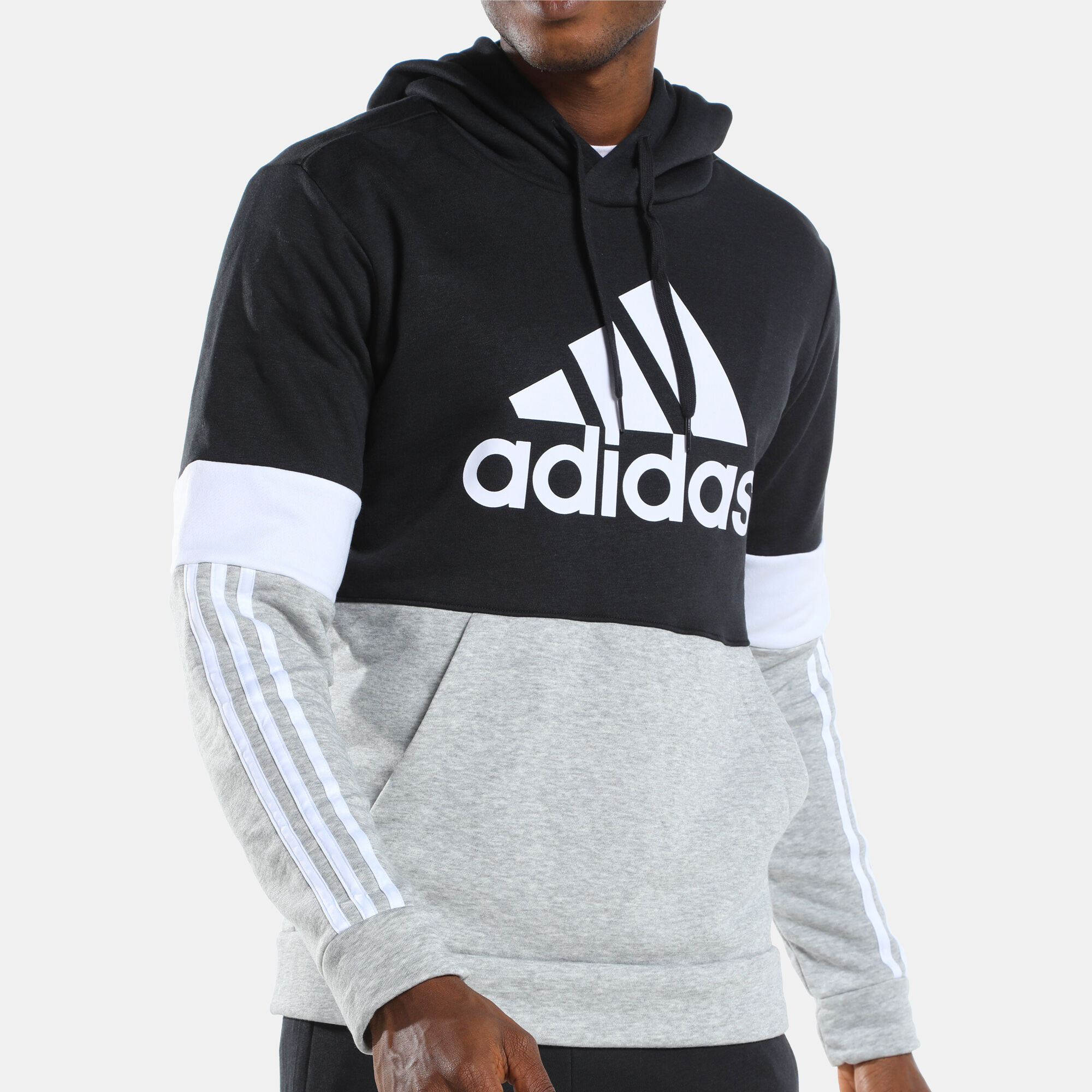 Buy adidas Men s Essential Fleece Colorblock Sweatshirt Black in