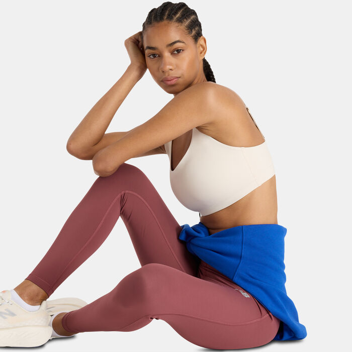 New Balance Women's Sleek Training Leggings Brown image number 3