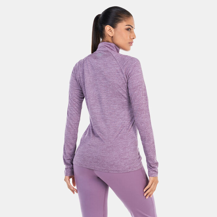 Under Armour Women's UA Tech Twist ½ Zip Training Top Purple Under Armour Women's UA Tech Twist ½ Zip Training Top Purple image number 1
