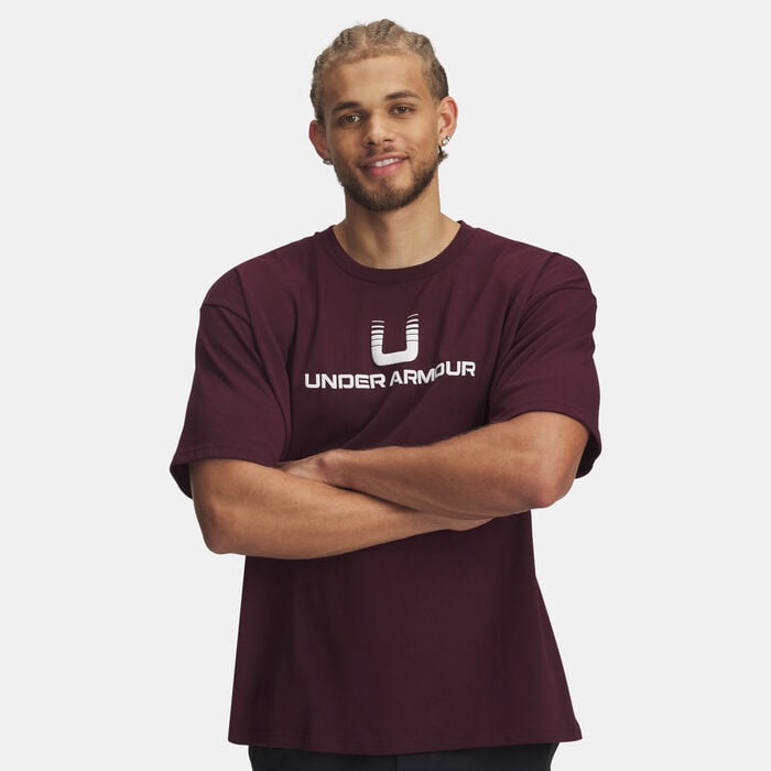 Under Armour Men's U Logo Heavyweight T-Shirt Red Under Armour Men's U Logo Heavyweight T-Shirt Red image number 0