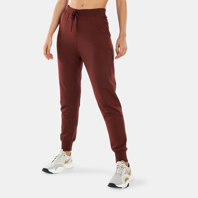 Nike Women's Yoga Luxe Fleece 7/8 Joggers Brown