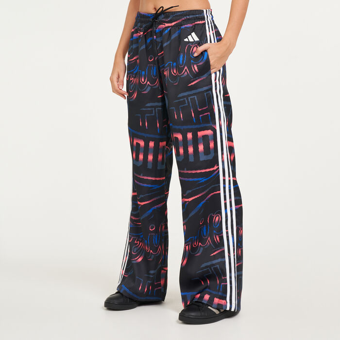 Women's Allover Print 3-Stripes Wide Pants Women's Allover Print 3-Stripes Wide Pants image number 0
