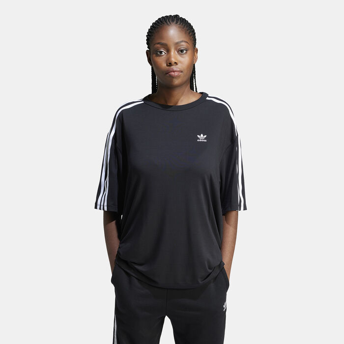 adidas Originals Women's 3-Stripes T-Shirt Black adidas Originals Women's 3-Stripes T-Shirt Black image number 0