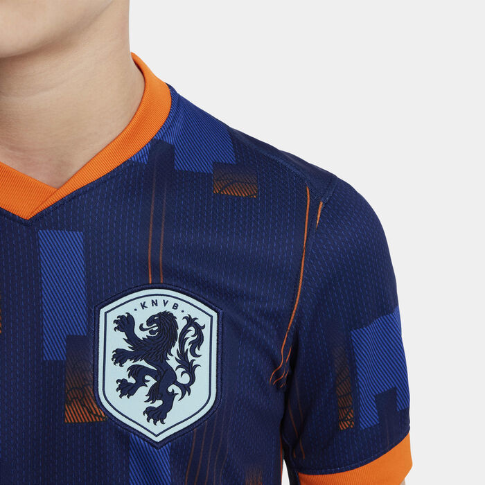 Nike Kids' Men's Team Netherlands 2024/25 Stadium Away Dri-FIT Football Replica Shirt Blue Nike Kids' Men's Team Netherlands 2024/25 Stadium Away Dri-FIT Football Replica Shirt Blue image number 3