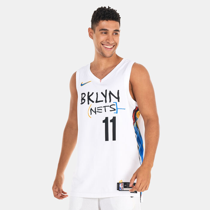 Nike Men's Dri-FIT NBA Swingman Kyrie Irving Brooklyn Nets City Edition Jersey White Nike Men's Dri-FIT NBA Swingman Kyrie Irving Brooklyn Nets City Edition Jersey White image number 0