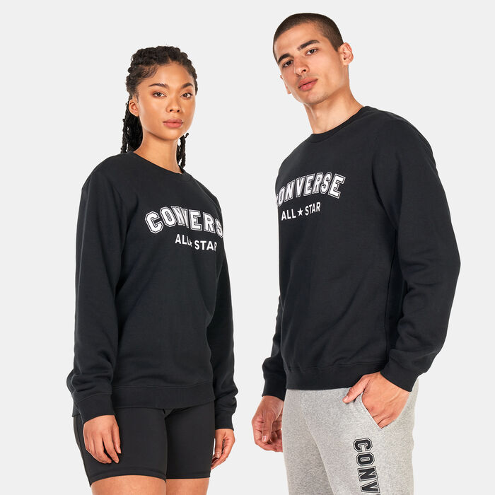 Converse All Star Single Screen Print Sweatshirt Black Converse All Star Single Screen Print Sweatshirt Black image number 0