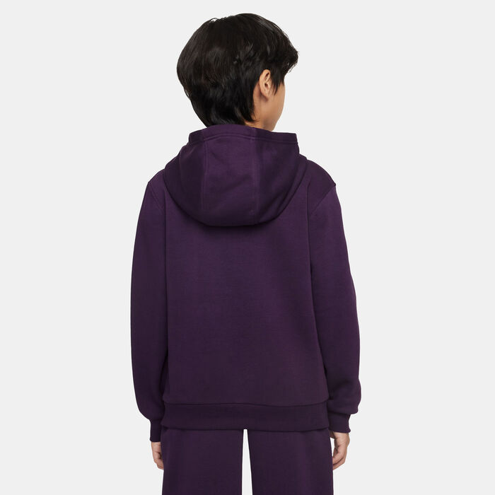 Nike Kids' Kylian Mbappe Club Fleece Hoodie Purple Nike Kids' Kylian Mbappe Club Fleece Hoodie Purple image number 1