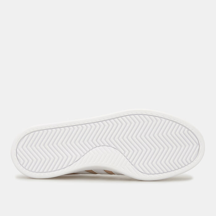 adidas Women's Grand Court Cloudfoam Lifestyle Court Comfort Shoe Beige image number 3