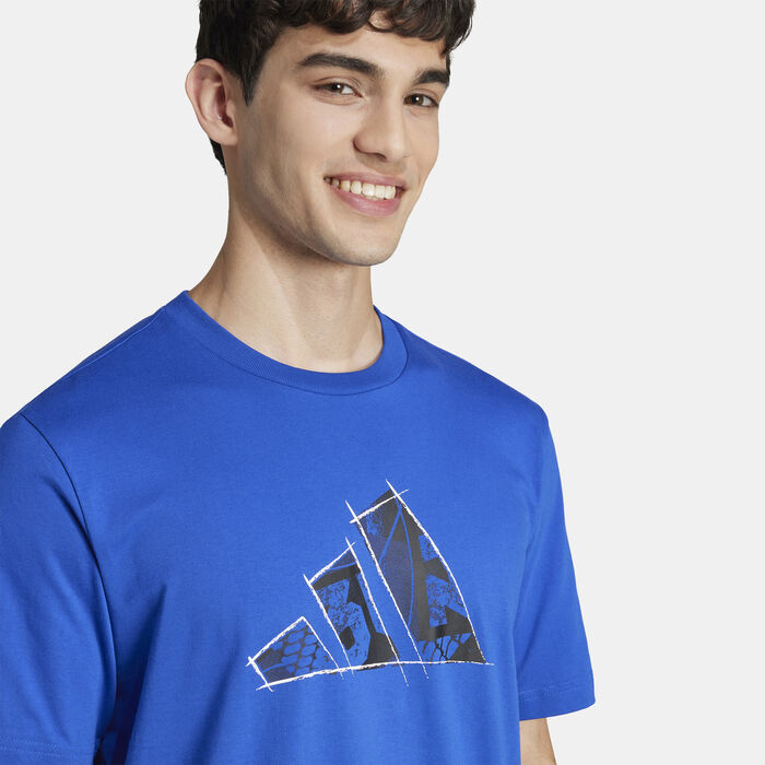 adidas Men's Graphic T-Shirt Blue adidas Men's Graphic T-Shirt Blue image number 2