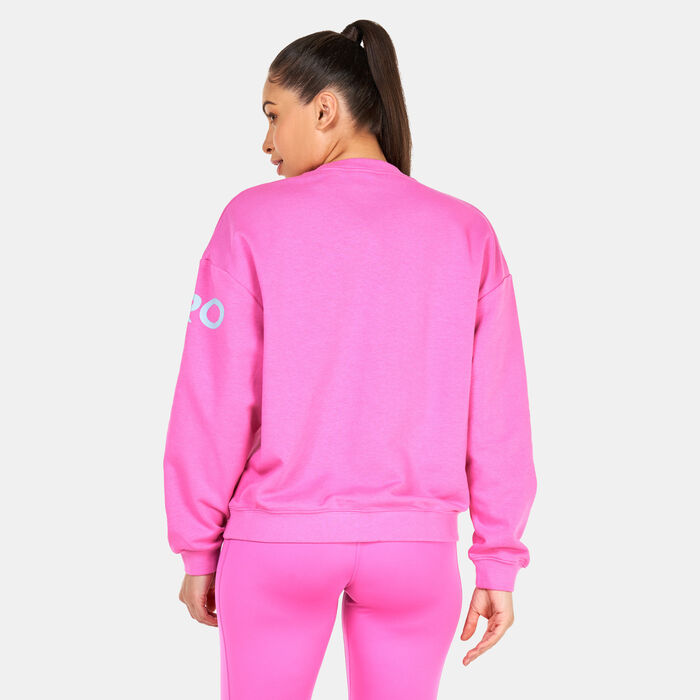 Nike Women's Dri-FIT Get Fit Graphic Crew Sweatshirt Pink Nike Women's Dri-FIT Get Fit Graphic Crew Sweatshirt Pink image number 1