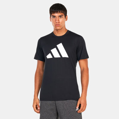 adidas Men's Train Essentials Feelready Logo Training T-Shirt Black adidas Men's Train Essentials Feelready Logo Training T-Shirt Black