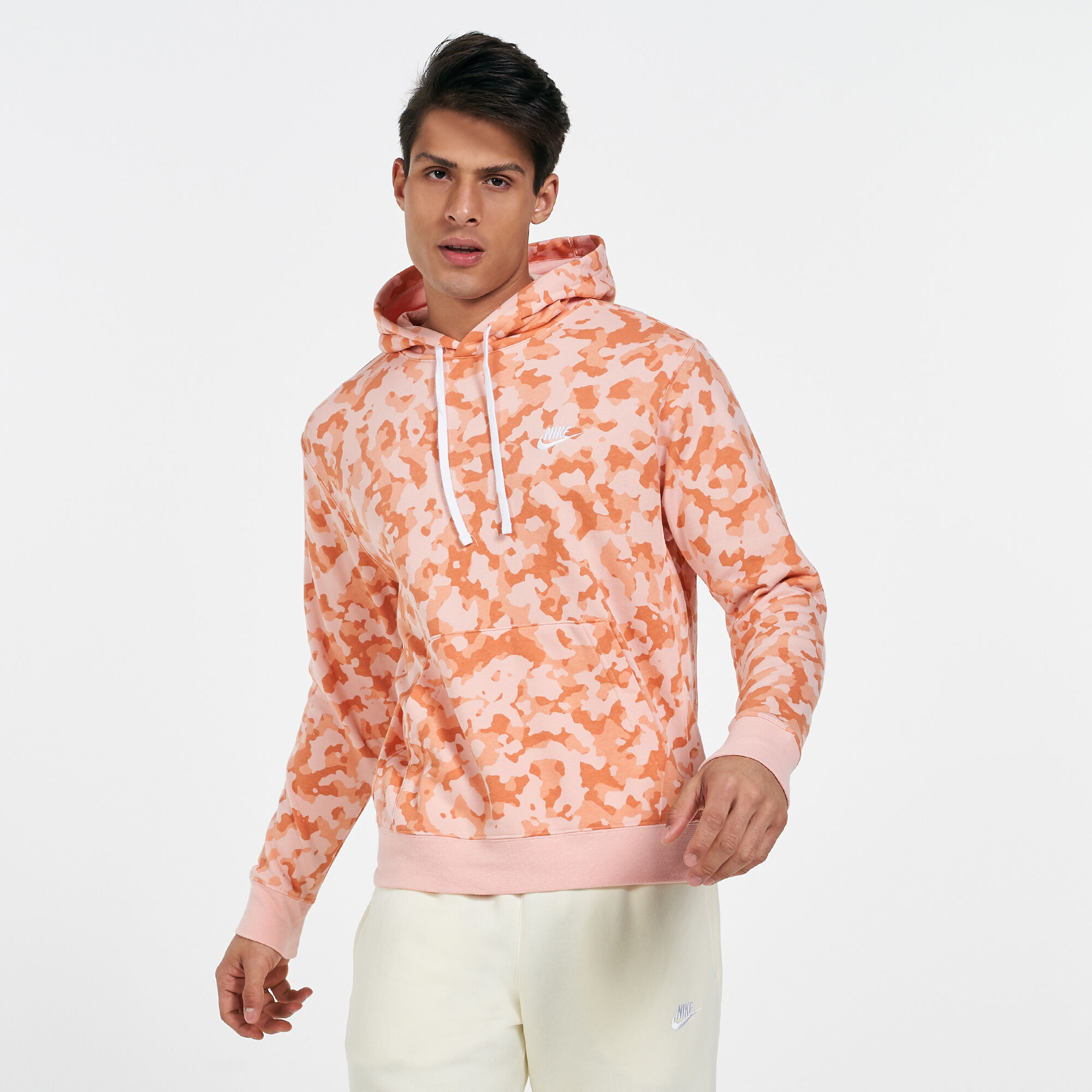 Nike camo hoodie orange new arrivals