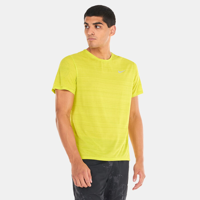 Nike Men's Dri-FIT Miler Running Top Green Nike Men's Dri-FIT Miler Running Top Green image number 0