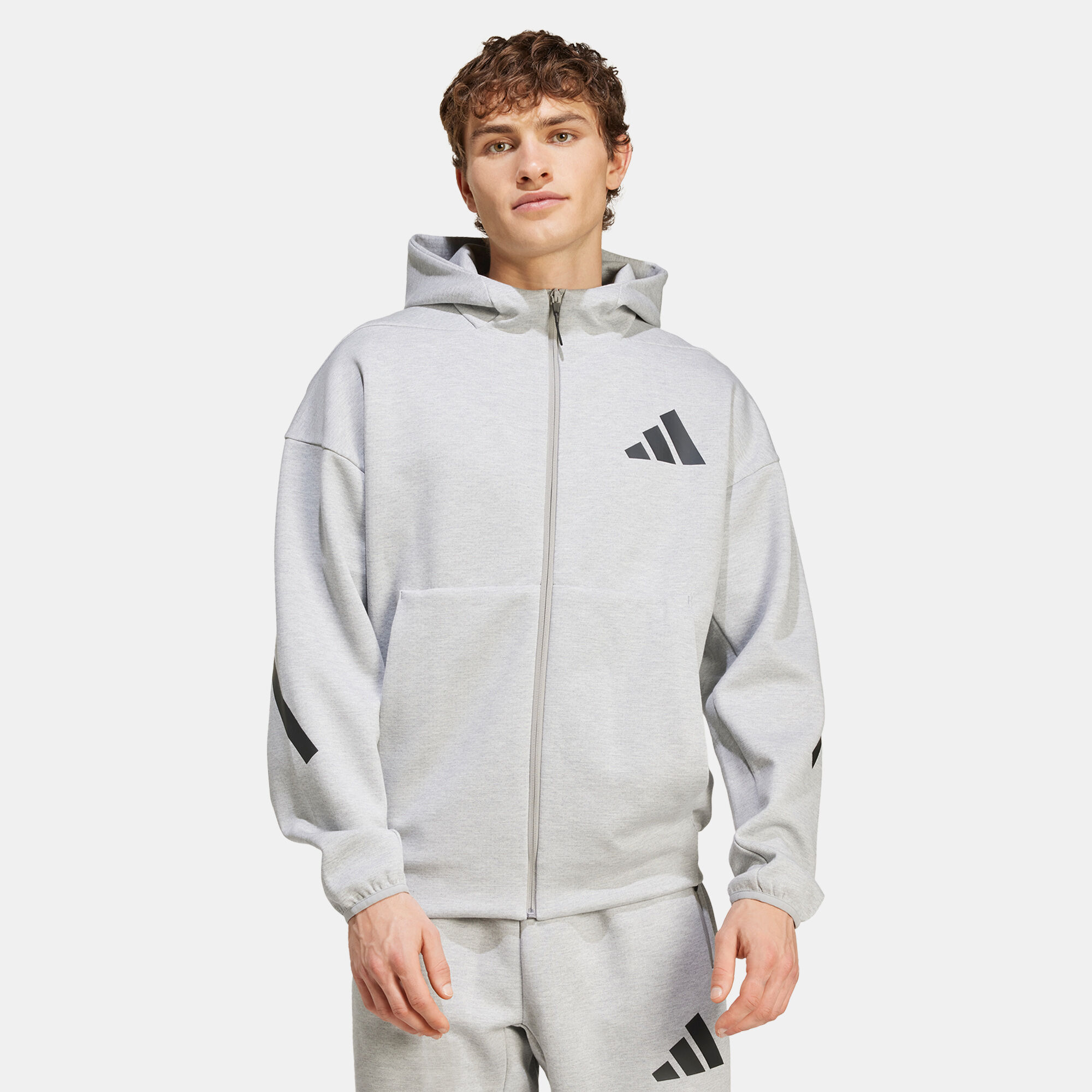Men s Z.N.E. Full Zip Hoodie Grey adidas in KSA SSS